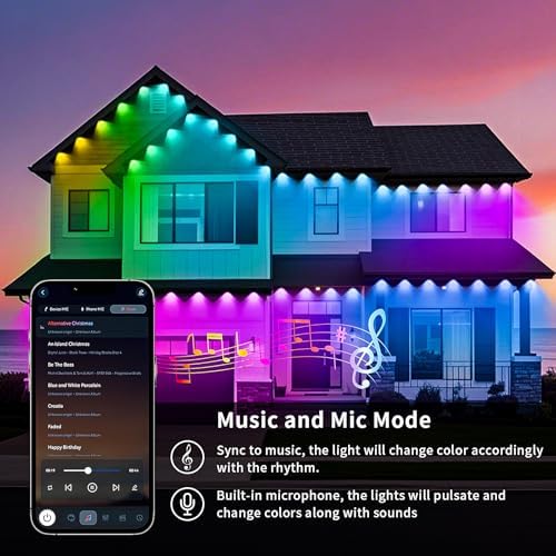 KSIPZE 200ft Permanent Outdoor Lights for House,Eaves LED Lights - Image 4