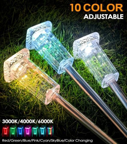 DenicMic Pathway Solar Lights Outdoor Waterproof 4 Pack Halloween Decor - Image 2