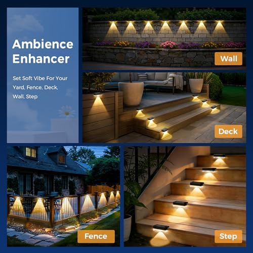 Solar Deck Lights, Solar Step Lights Outdoor Waterproof 24 Packs Warm White - Image 6