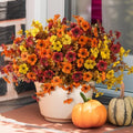 INQCMY Artificial Fake Fall Plants Flowers for Outdoor Outside Decoration by INQCMYPlantRack
