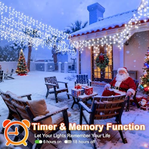 KNONEW 164FT 1600 LED Christmas Lights Outdoor Decorations Hanging Light - Image 6