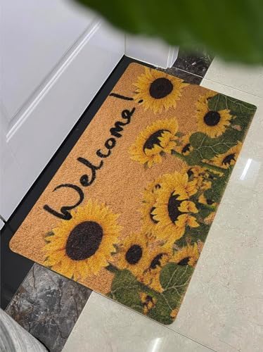 Hello-Summer-Welcome-Mat-Outdoor-Sunflower-Coir-Doormats-Front-Door-Mat-Outside-Entrance-Summer-Funny-Doormat 30"x17" (Sunflower) - Image 6