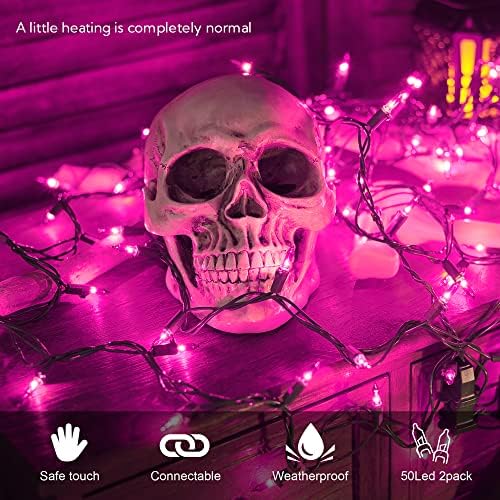 Hopolon Purple Halloween Incandescent String Lights, 13FT 50 Count 2 Pack - Image 2