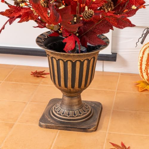 Glitzhome Fall Lighted Tree for Porch, 36" Maple Leaves Tree with Urn Pot Warm White Lights Timer, Outdoor Fall Decor Entryway Garden Display - Image 6