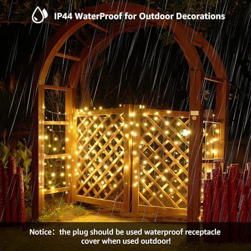 Led Christmas Net Lights Outdoor Christmas Decorations 120Led 6Ftx4Ft UL Certified Connectable Waterptoof Mesh Net Lights for Trees Bushes Shrubs Garden Outdoor Christmas Decorations(Warmwhite) - Image 3