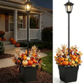 PASAMIC 72" Solar Lamp Post with Planter, 4 Gallon Large Planter Base for Added Stability, Decorative Dusk to Dawn Solar Lamp Post for Front Yard, Driveway, Walkway, Patio & Garden by PASAMIC