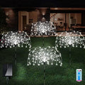 4 Pack Solar Outdoor Lights,Waterproof Solar Firework Light,White by QOCNAM