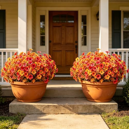 12 Bundles Artificial Fall Flowers Outdoor UV Resistant Autumn Decor - Image 3