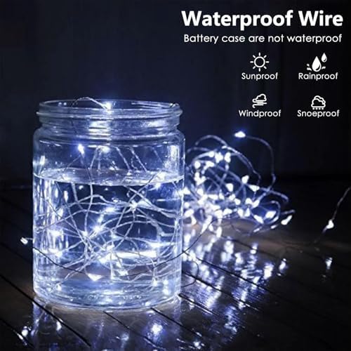 4 Pack Fairy Lights Battery Operated 16FT 50 LED String Lights Cool White - Image 3