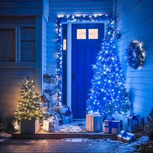 JMEXSUSS 200 LED 66Ft Blue Christmas Halloween String Lights Indoor Outdoor - Image 6