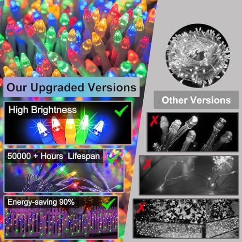 1332 LED 132FT Christmas Icicle Lights, 296 Drops, 12 Modes, Multicolor - Image 6