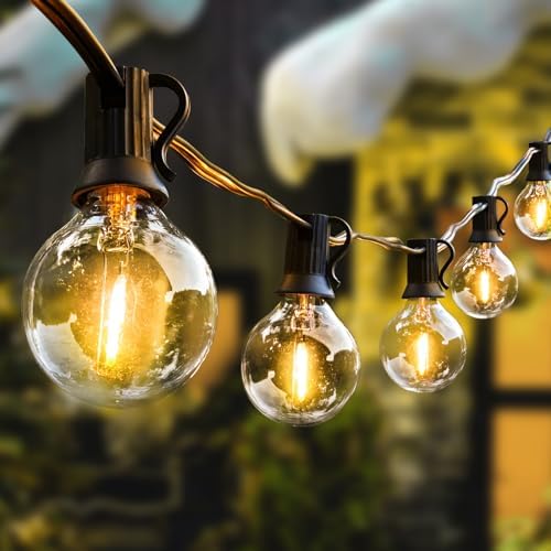 Outdoor String Lights 200FT 2-Pack LED Outside Waterproof Patio Lights Backyard Heavy-Duty Shatterproof Plastic G40 Bulbs 0.6W Efficient Connectable Globe Light Decor Yard Café Exterior by VocevosLighting