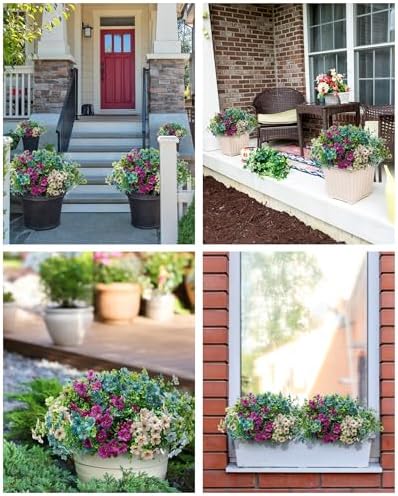 Artificial Flowers for Outdoor Decor, 16 Pack UV-Resistant Fake Colorful Silk Daisy Flowers, Perfect for Spring & Summer Decorating – Front Porch, Patio, Window Boxes, and Potted Plants - Image 3