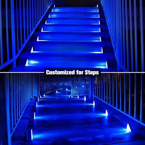 VOLISUN Solar Stair Lights 8 Pack, Solar Step Lights Outdoor Waterproof - Image 3