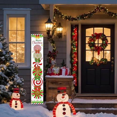 Welcome Porch Sign, Wooden, 47.2", Outdoor Front Door, Candy - Image 5