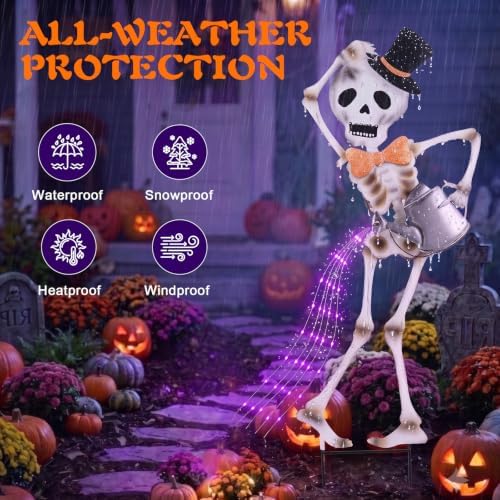 Lewondr 35" Skeleton Halloween Decorations Outdoor - Image 3