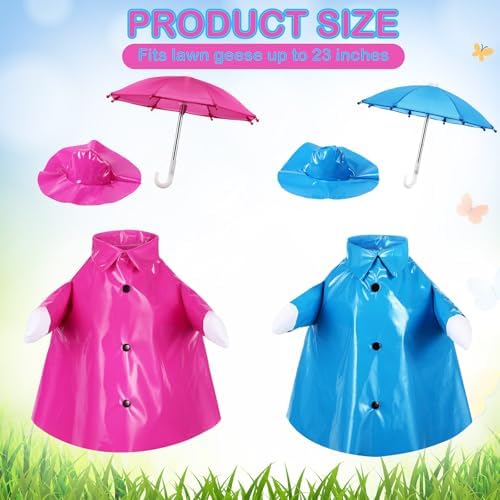 2 Set Summer Porch Goose Outfit,Blue Rose Red,23 Inches,Classic - Image 2