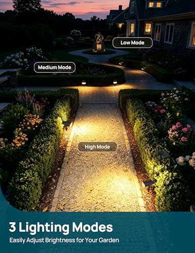 Linkind Solar Lights Outdoor Waterproof LED Spotlights Warm White 2 Pack - Image 2