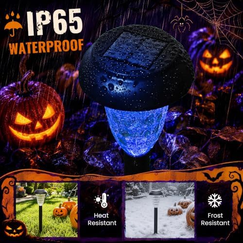 TISEJOY Solar Lights Outdoor Waterproof for Pathway, 8 Pack Color Changing - Image 6