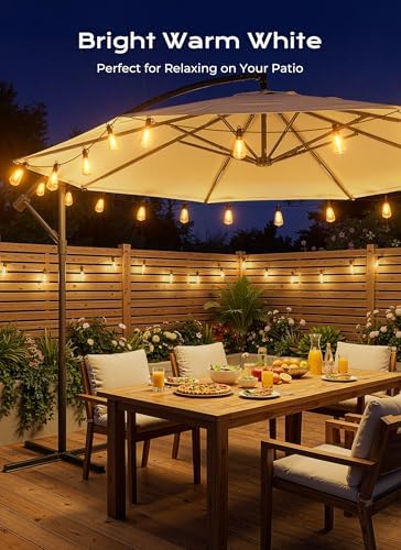 Brightown 58FT Solar String Lights Outdoor, 25+1 Shatterproof LED Lights - Image 2