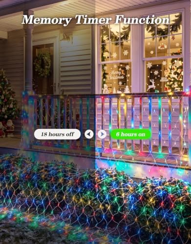 13x13FT Christmas Net Lights Outdoor Plug in with 8 Modes - Image 5