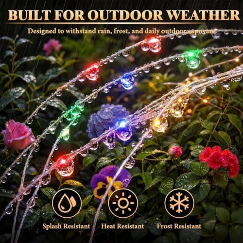 Solar Garden Lights Outdoor 6Pack,Multicolor Solar Firework Lights - Image 5