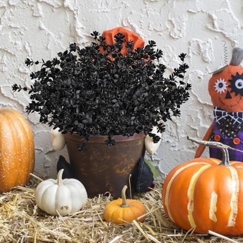 AmyHomie 16 PCS Artificial Flowers for Outdoors, Eucalyptus Fake Plants - Image 2