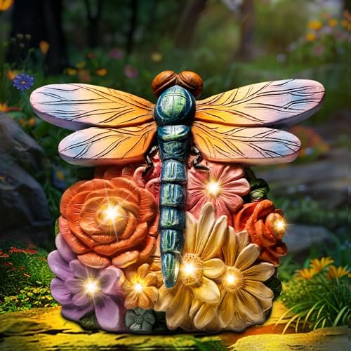 Linkax Dragonfly Statues Solar Garden Decor, Christmas Gift for Grandma Mom by Linkax
