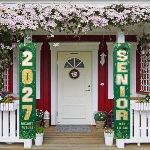 Green Senior Night Party Banner Last First Day Senior 2027 Decor - Image 2