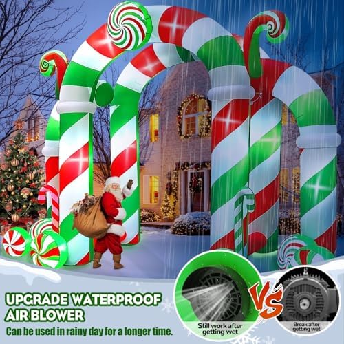 Kalolary 13FT Christmas Inflatables Arch, Giant Xmas Candy Arch Inflatable - Image 4
