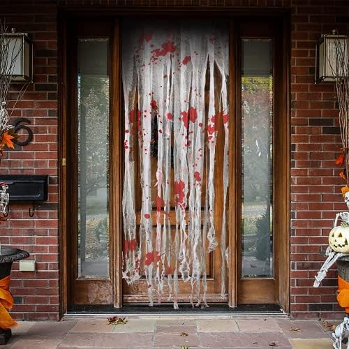 4 Pcs Halloween Door Curtain, 65"x 39" Bloody Doorway Curtain Decoration - Image 7