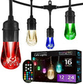 Enbrighten Vintage Outdoor String Lights, 24ft, 12 Bulbs, Remote Control by Enbrighten