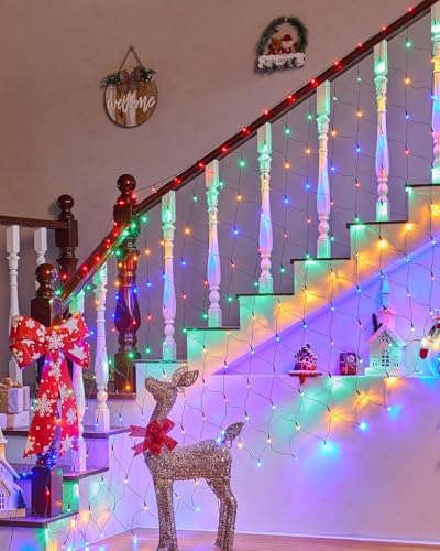 2 Pack 12×5FT 360 LED Christmas Net Lights Outdoor Mesh Lights Waterproof - Image 6