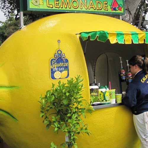 Blue Lemon Front Door Sign, Amalfi Coast Squeeze The Day Citrus - Image 6