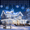 Minetom Icicle Lights Outdoor with Snowflake, 20FT 200 LED Icicle Light by Minetom