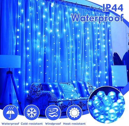 88FT 240LED Extra-Long Connectable String Lights Indoor Outdoor Clear Wire, Blue Christmas String Lights, Plug in Twinkle Fairy Light with Timer for Wedding Patio Tree Yard Christmas Decorations - Image 3