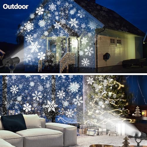 Christmas Snowflake Projector Lights Outdoor, 2024 Upgraded Snowfall Christmas Projector Light - Waterproof Valentine's Day Holiday Gift for Her - Image 6