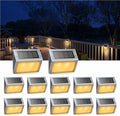 XLUX Warm White Solar Lights for Deck Step Fence Post, SST Housing, 12 Pack by %EF%BC%B8%EF%BC%AC%EF%BC%B5%EF%BC%B8
