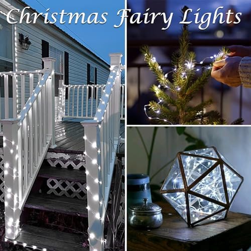 3 Pack 60 LED Fairy Lights Battery Operated with Remote, 20 FT Cool White - Image 2