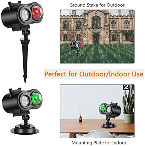 Halloween Christmas Projector Lights Outdoor, Brighter 14 HD Slides (3D Ocean Wave +Patterns) Waterproof Holiday Projector Lights Outdoor Indoor, Xmas Halloween Decorations for Yard Garden - Image 4