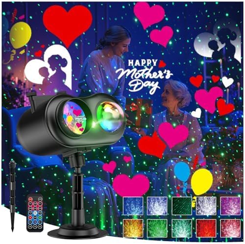 LIFFY Easter Decor Projector Lights Outdoor - 3 in 1 HD Effects (Firefly & Ocean Wave + 10 Slides & 10 Colors) Waterproof with Timer Holiday Landscape Light for Indoor Outdoor House Decor - Image 6
