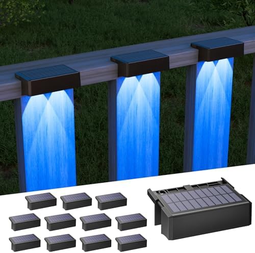 VOLISUN Solar Deck Lights 12 Pack, Color Changing LED Large Size Lamp by VOLISUN