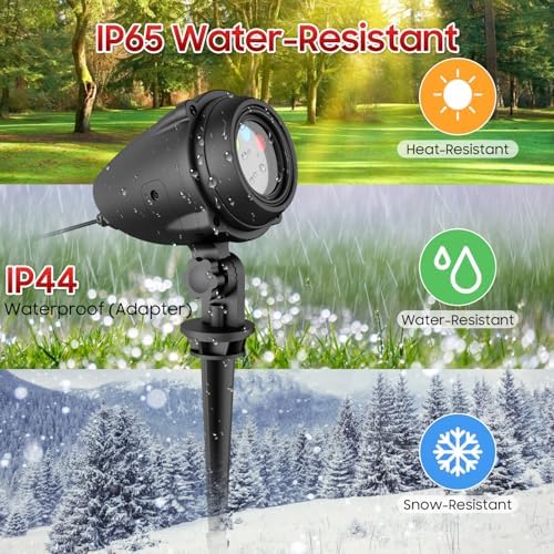 RGB Laser Projector Light Outdoor, All-Metal Casing Landscape Light with Superior Cooling, IP65 Waterproof Laser Projector Light, Remote Timer for Yard Garden Patio Party Decor - Image 5