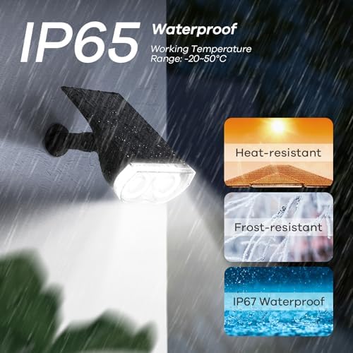 Linkind Solar Lights Outdoor Waterproof Landscape Spotlight Daylight 4 Pack - Image 4