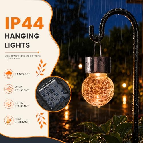 GIGALUMI Solar Christmas Decorations Outdoor Hanging Light for Outside 8Pc - Image 5
