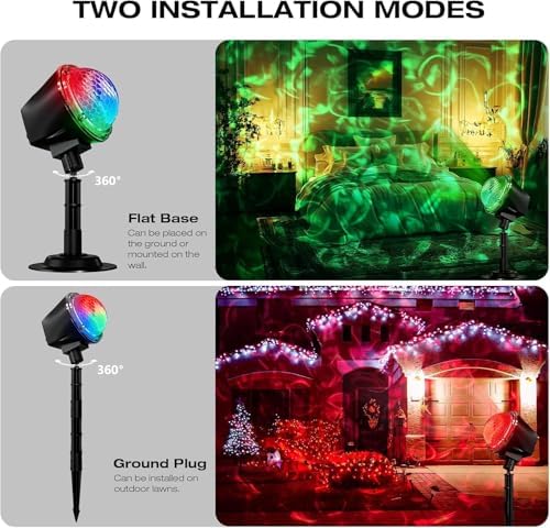 Christmas Ocean Wave Projector Light Outdoor，Halloween Water Effect Lamp - Image 2