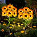 Solar Sunflower Lights Outdoor Garden Decor, 2 Pack with 12 Sunflowers,8 Lighting Modes, Birthday Gifts for Mom Women, Outdoor Decorative Stakes Light for Landscape Yard Patio Lawn by BomKra