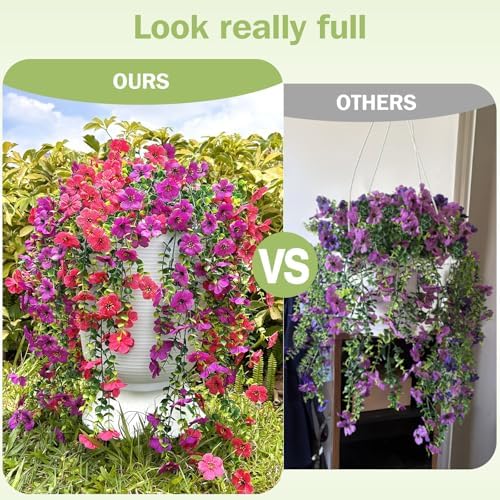 Artificial Hanging Flowers for Outdoors Spring Summer Decor - Image 4
