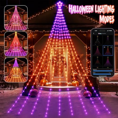 HOLILLUMA 23FT Smart Waterfall String Lights Outdoor Christmas Decorations - Image 5