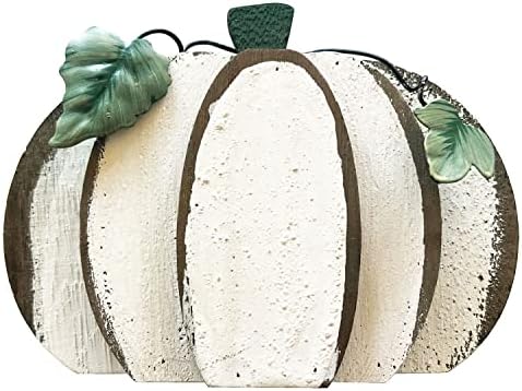 SAGUZOU Rustic Wooden Pumpkin Fall Decoration for Home Fall Harvest Tabletop Desk Shelf Kitchen Tiered Tray Decorations Thanksgiving Halloween Pumpkins Farmhouse Sign Fall Decor-Set of 2 - Image 4